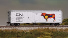 Bachmann 17963 N Scale 50' Steel Reefer Canadian National "Beef Special" CN 235091