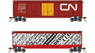 Bachmann 18023 HO Scale 50' Plug Door Boxcar Canadian National CN 401527 (Two Sided Newsprint Scheme)
