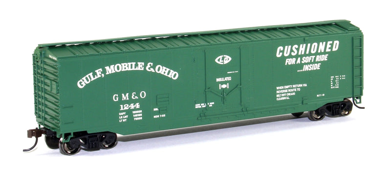 Bachmann 18032 HO Scale 50' Plug Door Boxcar Gulf, Mobile & Ohio GM&O 1244 - NOS