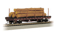Bachmann 18332 HO Scale ACF Log Car with Log Load - 1906-1935