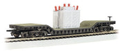 Bachmann 18348 HO Scale Heavy Duty Depressed Center Flatcar with Transformer Load - Unlettered