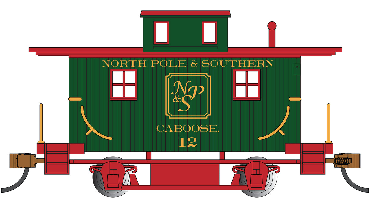 Bachmann 18410 HO Scale Bobber Caboose North Pole & Southern NP&S #12