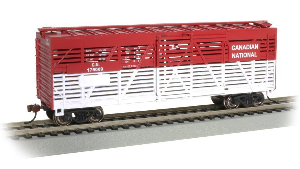 Bachmann 18521 HO Scale 40' Stock Car Canadian National CN 175009