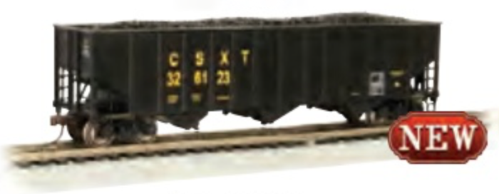 Bachmann 18718 HO Scale 100 Ton 3 Bay Hopper CSX 326123