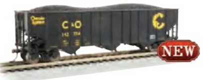 Bachmann 18729 HO Scale 100 Ton 3 Bay Hopper Chessie System C&O 142374