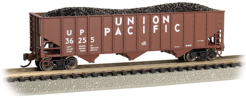 Bachmann 18751 N Scale 100 Ton 3 Bay Hopper with Load Union Pacific UP 36255