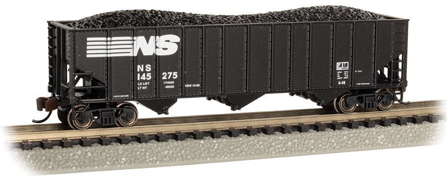 Bachmann 18754 N Scale 100 Ton 3 Bay Hopper with Load Norfolk Southern NS 145275