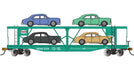 Bachmann 18802 HO Scale 52' Auto Carrier Flatcar with Sedan Load NYC 2330