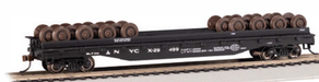 Bachmann 18936 HO Scale 55' Flatcar with Wheel Load New York Central NYC X-29499