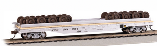 Bachmann 18937 HO Scale 55' Flatcar with Wheel Load Santa Fe ATSF 198234
