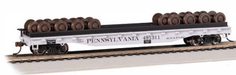 Bachmann 18939 HO Scale 55' Flatcar with Wheel Load Pennsylvania PRR 491311
