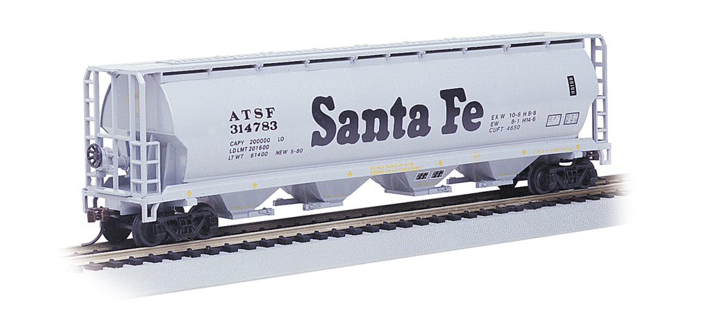 Bachmann 19102 HO Scale 4 Bay Covered Hopper Santa Fe ATSF