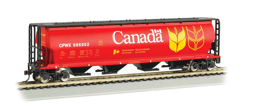 Bachmann 19131 HO Scale 4 Bay Covered Hopper Canada Grain CPWX
