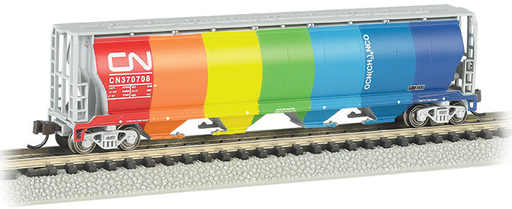 Bachmann 19151 N Scale 4 Bay Covered Hopper Canadian National "Demonstrator" CN