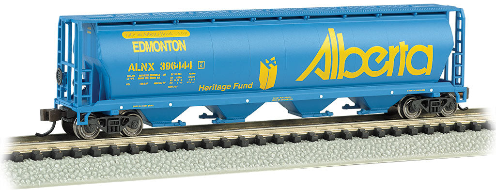 Bachmann 19155 N Scale 4 Bay Covered Hopper Alberta Heritage Fund "Edmonton" ALHX