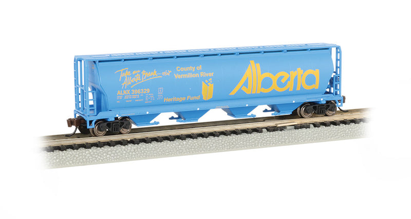 Bachmann 19158 N Scale 4 Bay Covered Hopper Alberta Heritage Fund "Vermillion River" ALHX