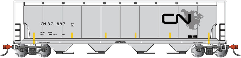 Bachmann 19159 N Scale 4 Bay Covered Hopper Canadian National CN