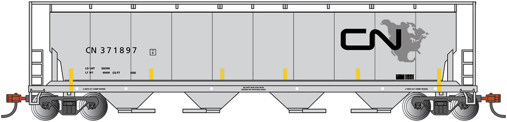 Bachmann 19159 N Scale 4 Bay Covered Hopper Canadian National CN