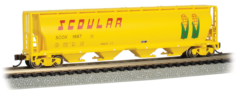 Bachmann 19160 N Scale 4 Bay Covered Hopper Scoular SCOX 1687