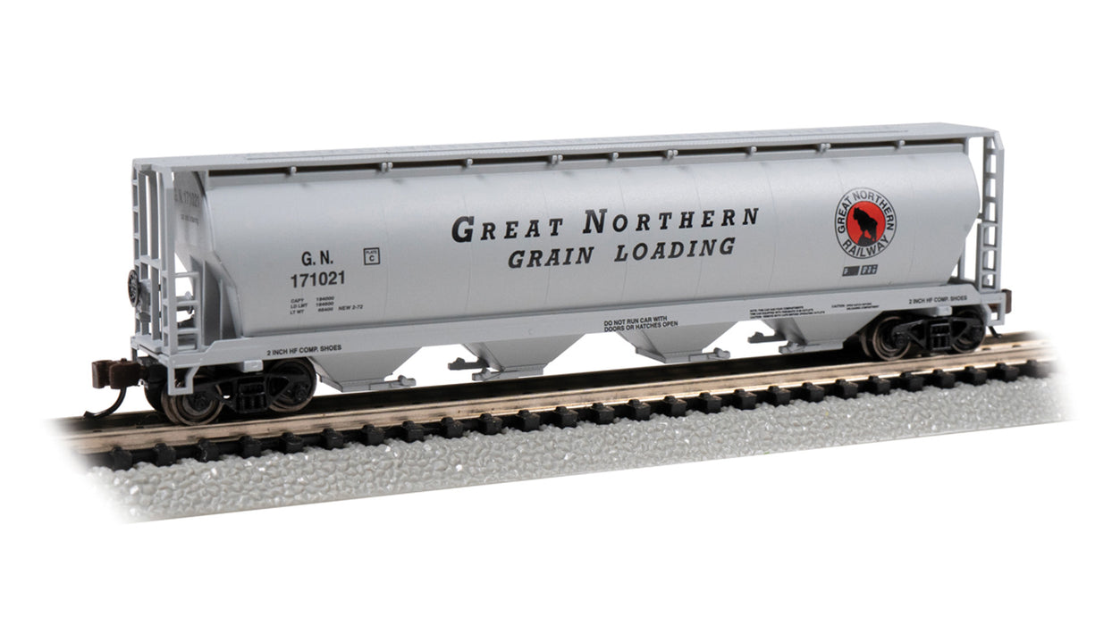 Bachmann 19164 N Scale 4 Bay Covered Hopper Great Northern GN 171021