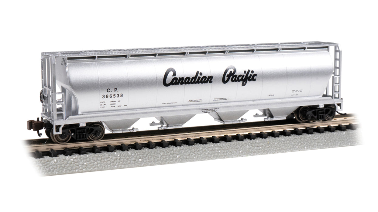 Bachmann 19165 N Scale 4 Bay Covered Hopper Canada Pacific CP 386538