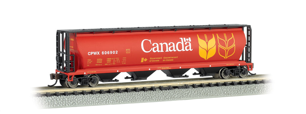 Bachmann 19181 N Scale 4 Bay Covered Hopper Canada Grain CPWX