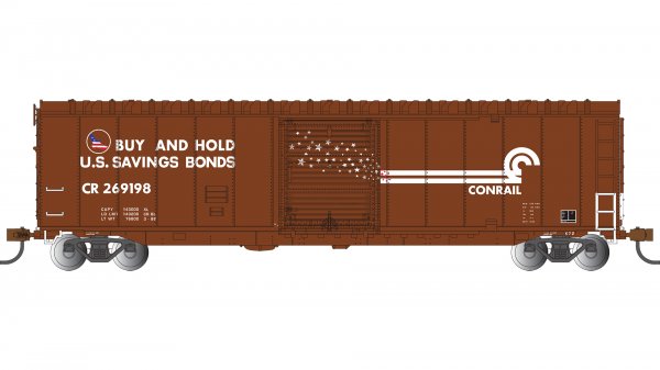 Bachmann 19413 HO Scale 50' Sliding Door Boxcar US Savings Bonds - Conrail CR 269298
