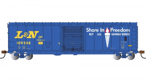 Bachmann 19414 HO Scale 50' Sliding Door Boxcar US Savings Bonds - Louisville & Nashville L&N 109208