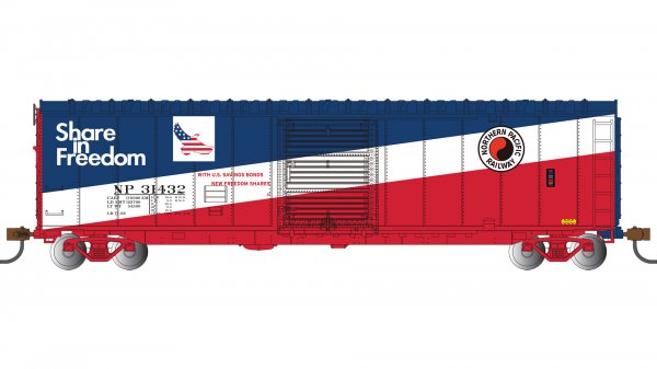 Bachmann 19415 HO Scale 50' Sliding Door Boxcar US Savings Bonds - Northern Pacific NP 31432