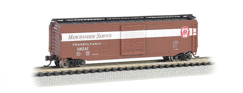 Bachmann 19457 HO Scale 50' Boxcar Pennsylvania Railroad "Merchandise Service" PRR 118747