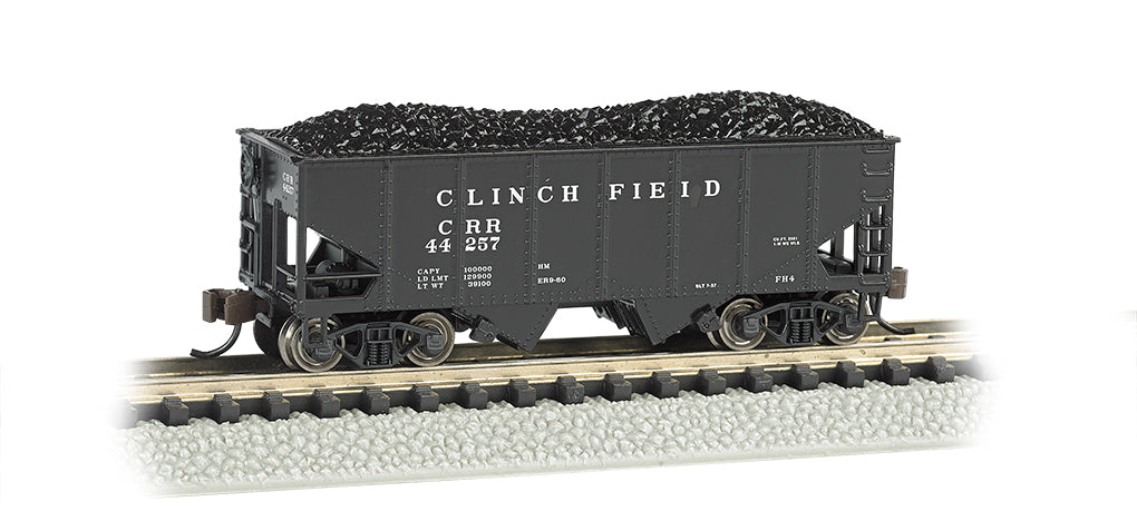 Bachmann 19554 N Scale 55 Ton 2 Bay Hopper Clinchfield CRR
