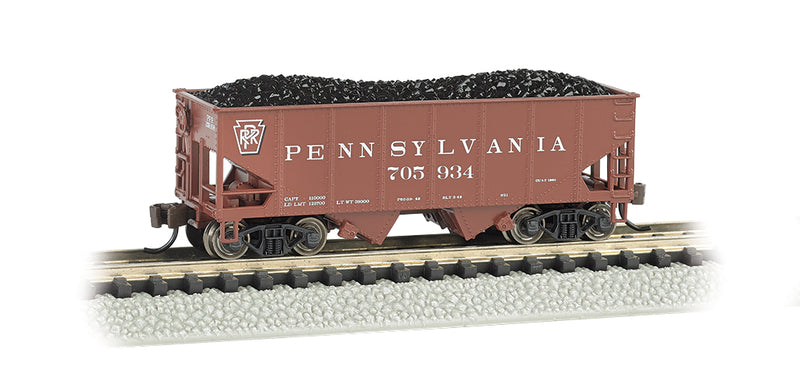 Bachmann 19558 N Scale 55 Ton 2 Bay Hopper Pennsylvania PRR 705934