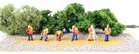Bachmann SceneScapes 33171 O Scale Highway Maintenance Crew (6 Pack)