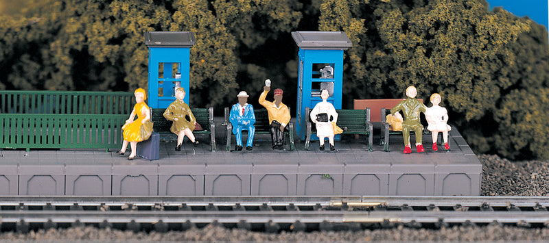 Bachmann 42342 HO Scale Sitting Passengers Figures
