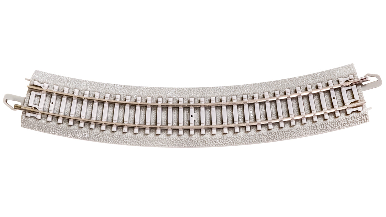Bachmann 44001 N Scale E-Z Track with Concrete Ties 11.25" Radius Curve (6 Pack)