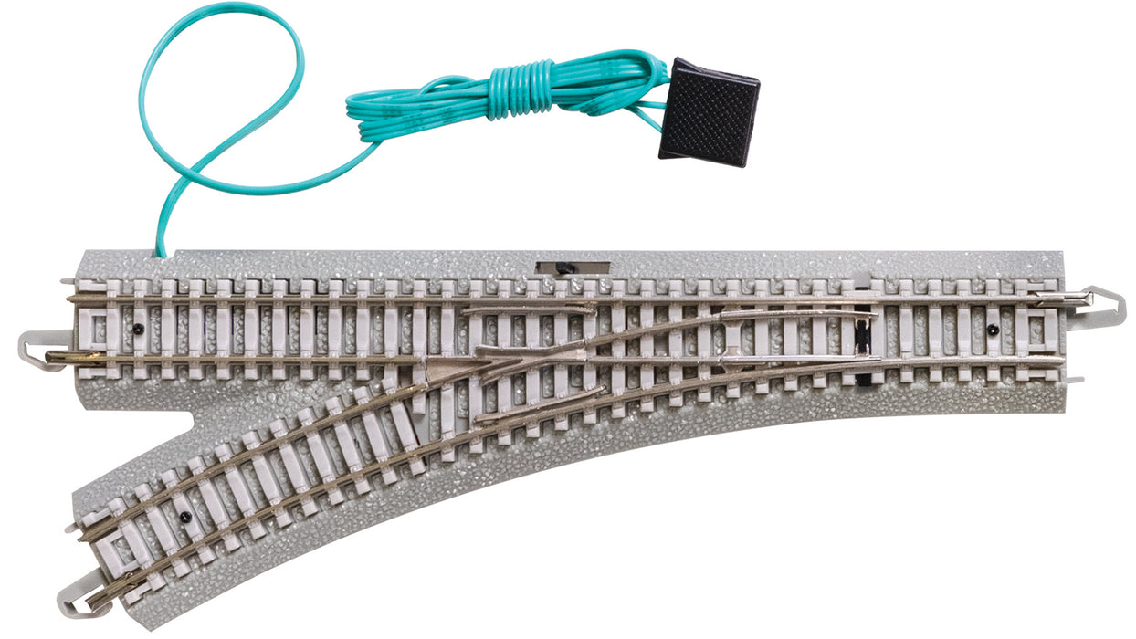 Bachmann 44061 N Scale E-Z Track with Concrete Ties Remote Turnout - Left