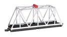 Bachmann 44478 HO Scale E-Z Track Built Up Truss Bridge with Blinking Light - Silver