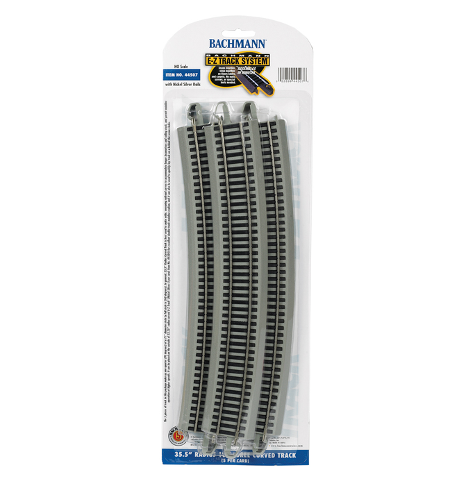 Bachmann 44507 HO Scale E-Z Track 35-1/2" Radius Curve (5)