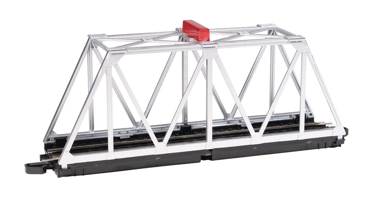 Bachmann 44870 N Scale E-Z Track Silver Truss Bridge with Blinking Light
