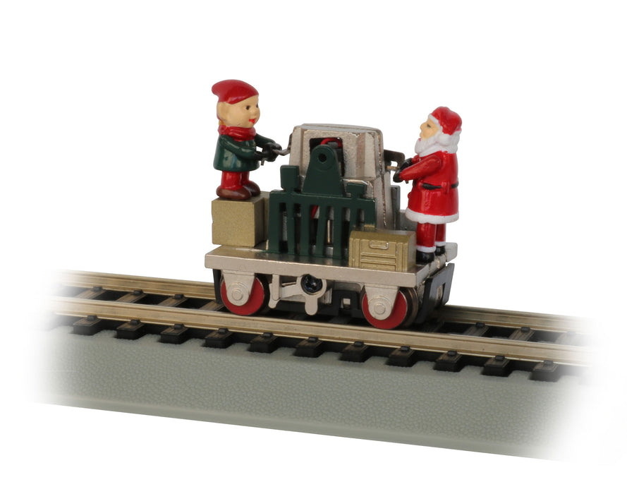 Bachmann 46224 HO Scale Operating Gandy Dancer - Christmas Santa & Elf