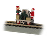 Bachmann 46224 HO Scale Operating Gandy Dancer - Christmas Santa & Elf