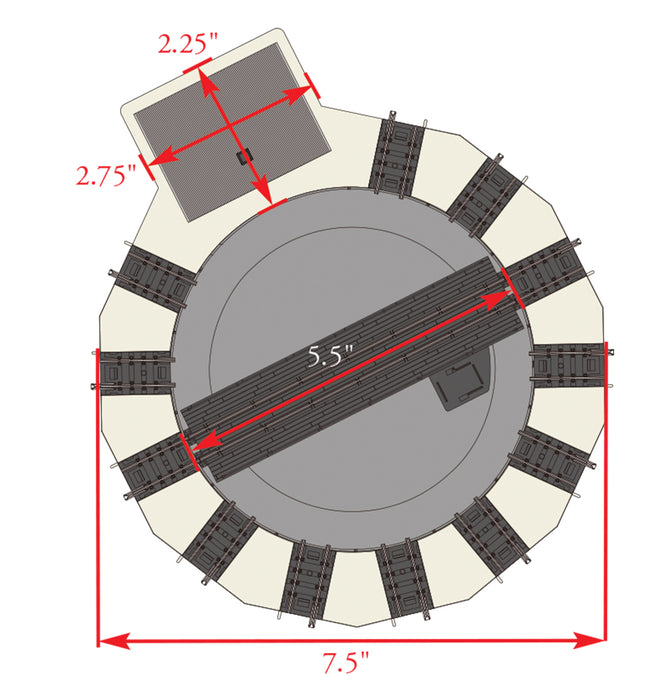 Bachmann 46799 N Scale E-Z Track Motorized Turntable