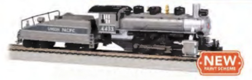 Bachmann 50610 HO Scale 0-6-0 Steam Locomotive with Smoke Union Pacific UP 4433 (Greyhound Scheme)