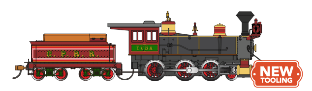 Bachmann 51422 HO Scale 19th Century 4-6-0 Steam Locomotive "Yuba" Central Pacific 25 with DCC and WOWSound