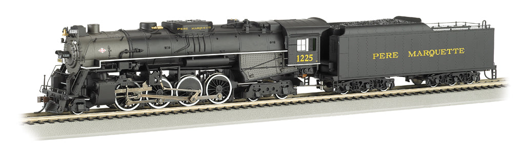 Bachmann 52403 HO Scale 2-8-4 Berkshire Steam Locomotive Pere Marquette PM 1225 DCC & Sound