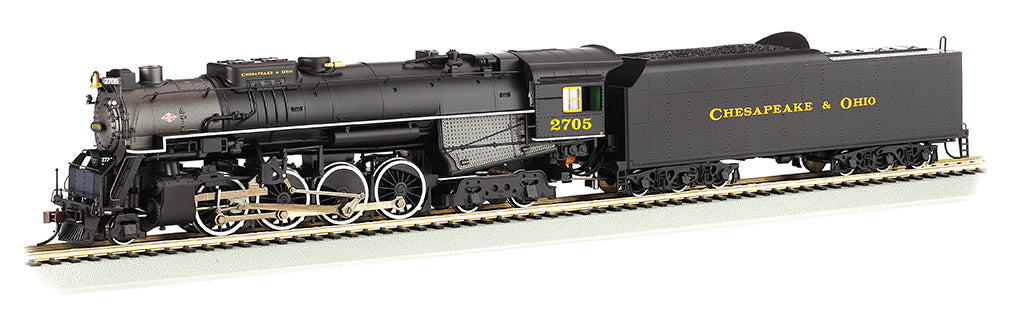 Bachmann 52405 HO Scale 2-8-4 Kanawha Steam Locomotive Chesapeake & Ohio C&O 2705 DCC & Sound