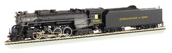 Bachmann 52405 HO Scale 2-8-4 Kanawha Steam Locomotive Chesapeake & Ohio C&O 2705 DCC & Sound