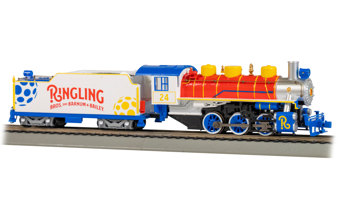 Bachmann 53702 HO Scale 0-6-0 Steam Locomotive Ringling Bros. Circus 24