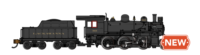 Bachmann 57851 N Scale ALCo 2-6-0 Steam Locomotive Lackawanna DL&W (DCC Ready - Next18)