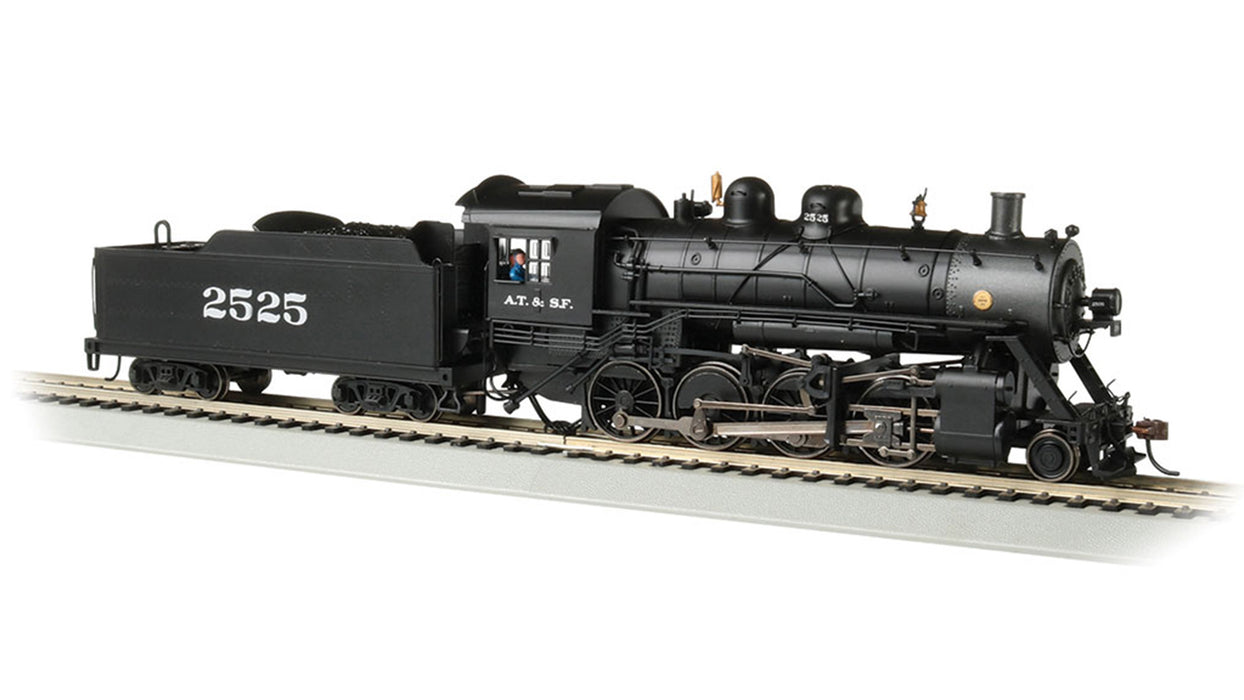 Bachmann 57910 HO Scale 2-8-0 Baldwin Steam Locomotive Santa Fe ATSF 2525 DCC & Sound